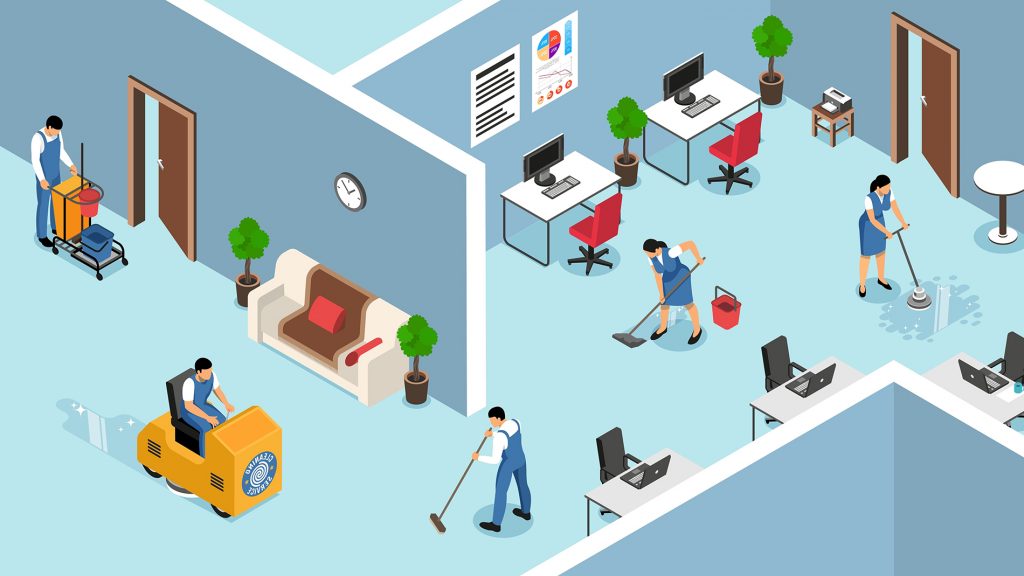 Janitorial Service Isometric