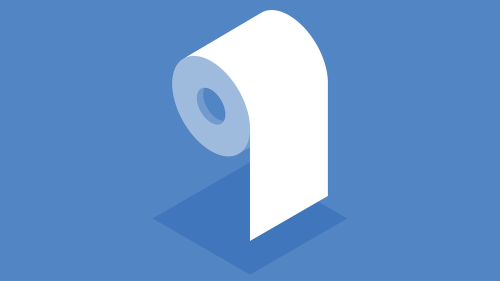 Paper roll icon. Isometric template for web design in flat 3D style. Vector illustration.